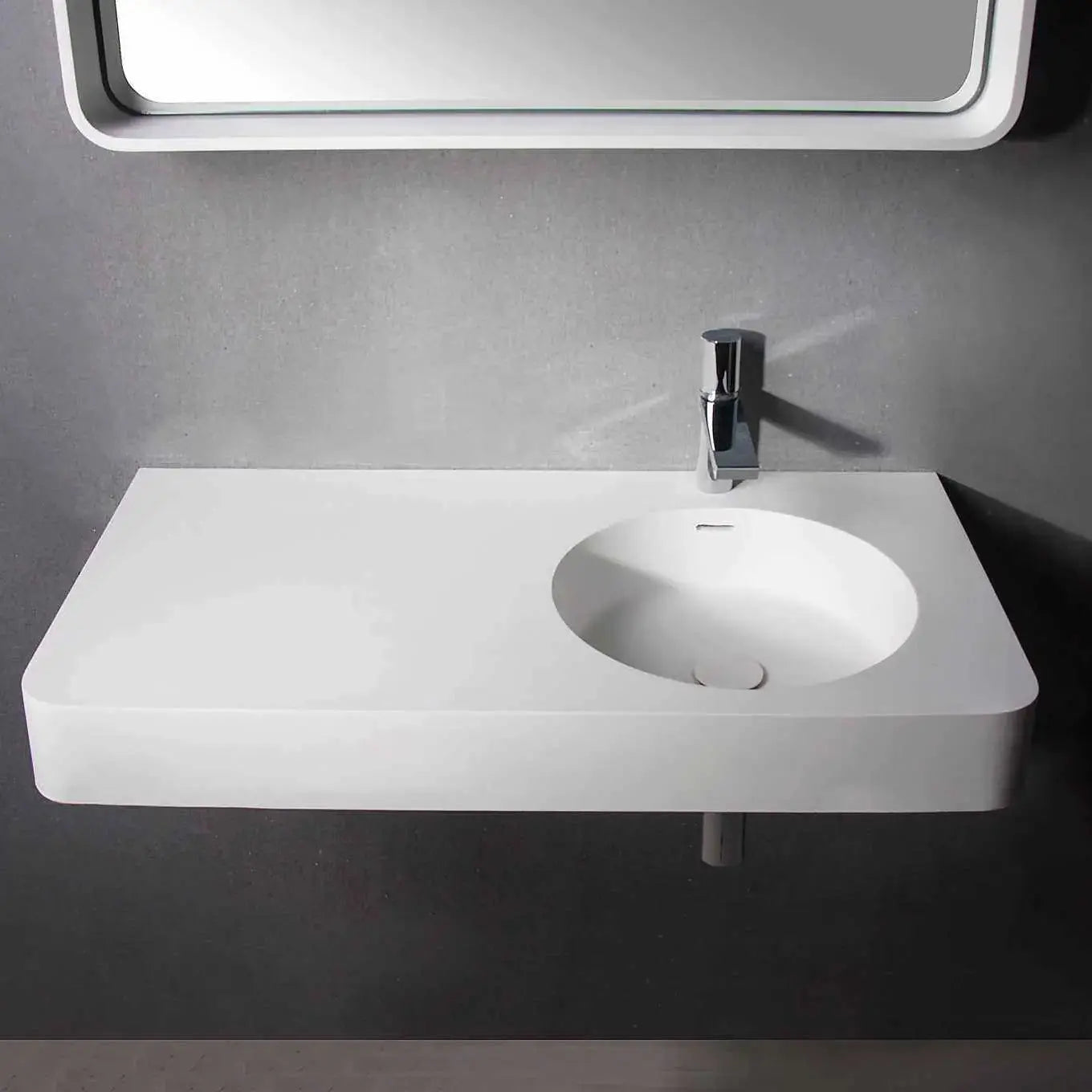 Cirque WM 55R-WALL MOUNT WASHBASINS-訂造一體無縫洗手盆,Tailor made Washbasins,waterbasin hk, 浴室物料,浴室裝修,訂造洗手盆,浴室翻新,Bathroomware ,Bespoke bathroom,浴室配件,訂造浴室潔具,訂造浴室傢俬,香港 浴室設計 公司,best custom bathroom furniture HK, Infinite Bath