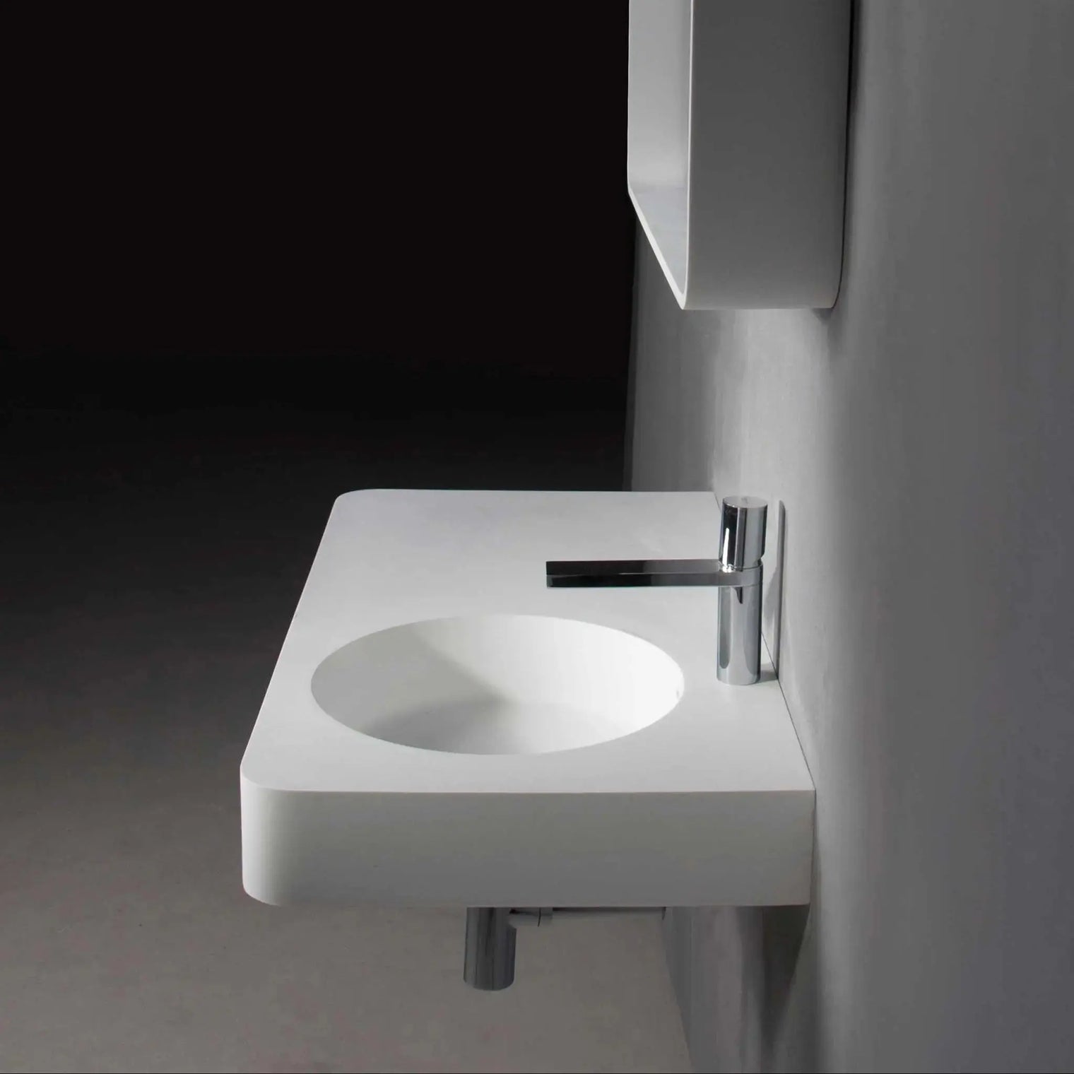Cirque WM 55R-WALL MOUNT WASHBASINS-訂造一體無縫洗手盆,Tailor made Washbasins,waterbasin hk, 浴室物料,浴室裝修,訂造洗手盆,浴室翻新,Bathroomware ,Bespoke bathroom,浴室配件,訂造浴室潔具,訂造浴室傢俬,香港 浴室設計 公司,best custom bathroom furniture HK, Infinite Bath