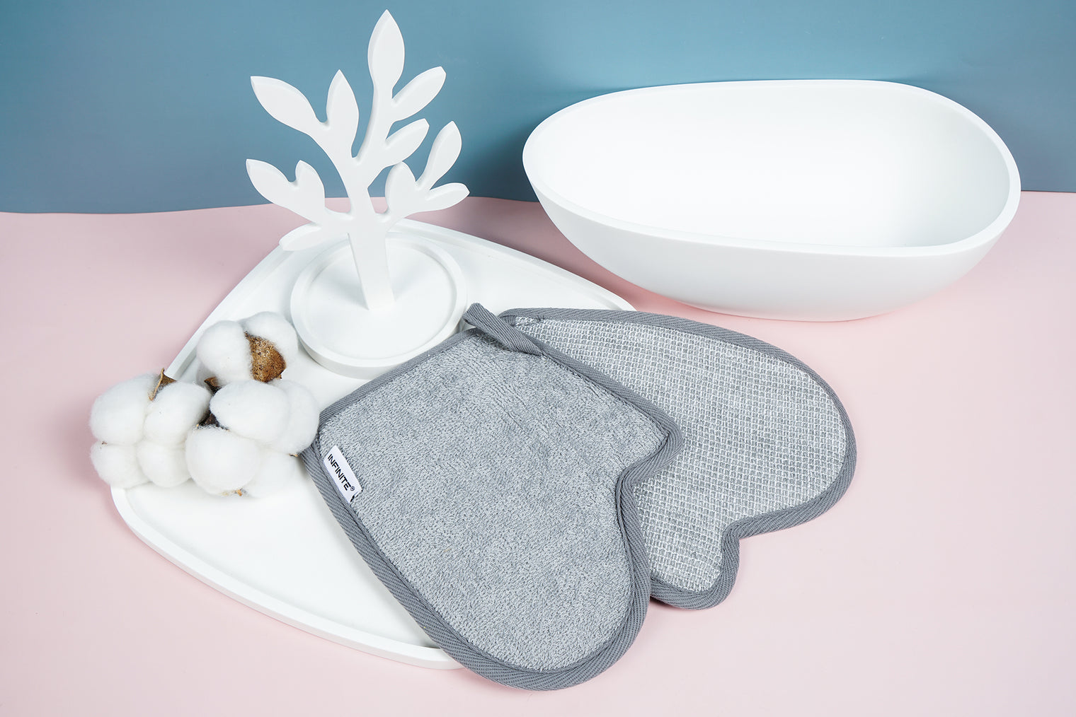 598 Charcoal Bath Body Mittens-Bath & Body-INFINITE-訂造洗手盆,浴室翻新, small size bathtubs, custom-made bathtub HK,freestanding bathtub Hong Kong, 獨立式 浴缸 香港, premium bathtub brands HK, Where to buy bathtubs in Hong Kong, best custom bathroom furniture HK, Infinite Bath, Infinite浴缸, Cloakroom,Vanities, Mirrors,Bathroom Furniture, 浴室裝修,浴室 櫃 訂造