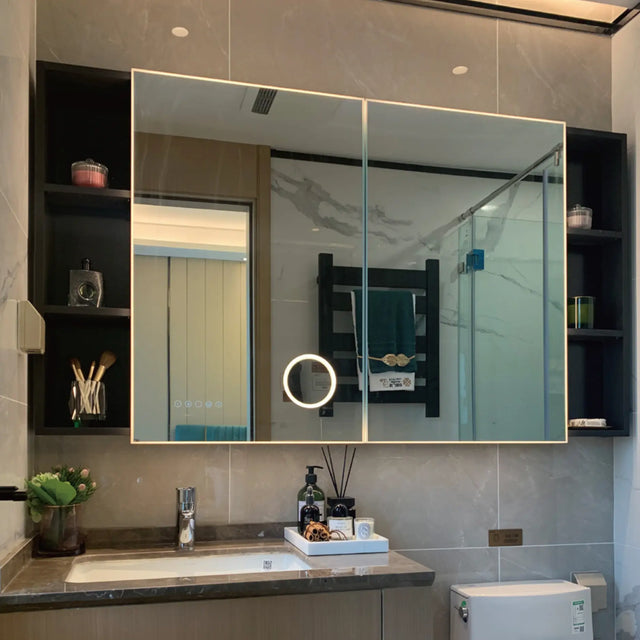 LEON Mirror Cabinet 140-Bathroom Vanities-INFINITE-訂造洗手盆,浴室翻新, small size bathtubs, custom-made bathtub HK,freestanding bathtub Hong Kong, 獨立式 浴缸 香港, premium bathtub brands HK, Where to buy bathtubs in Hong Kong, best custom bathroom furniture HK, Infinite Bath, Infinite浴缸, Cloakroom,Vanities, Mirrors,Bathroom Furniture, 浴室裝修,浴室 櫃 訂造
