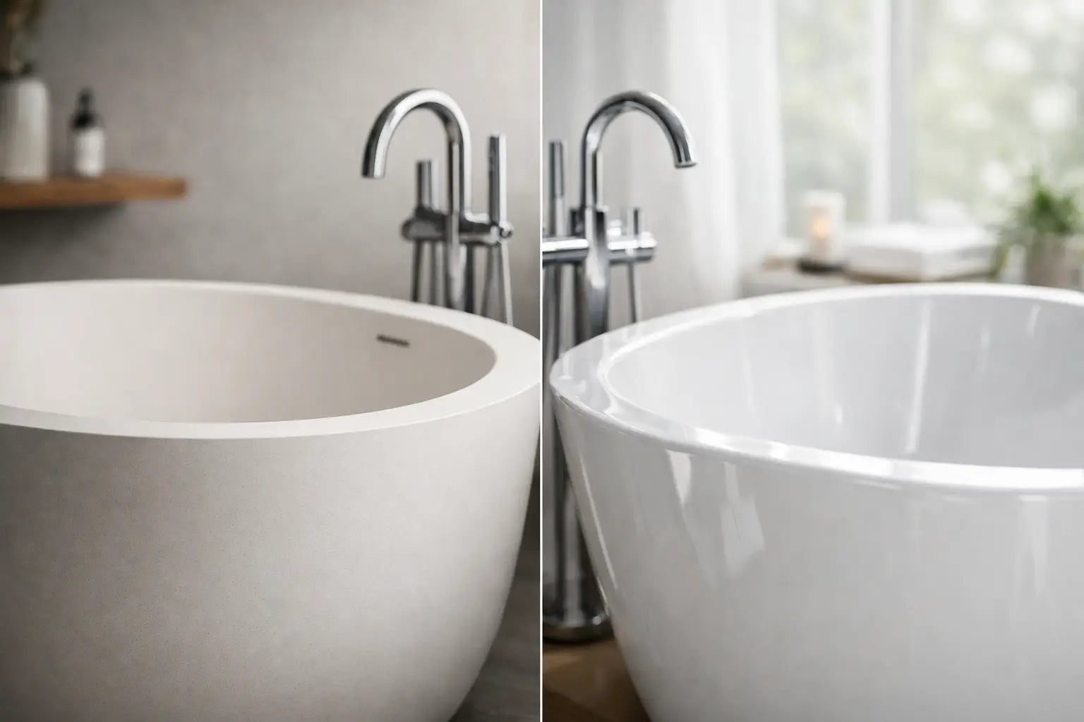 Solid Surface vs Acrylic Bathtub