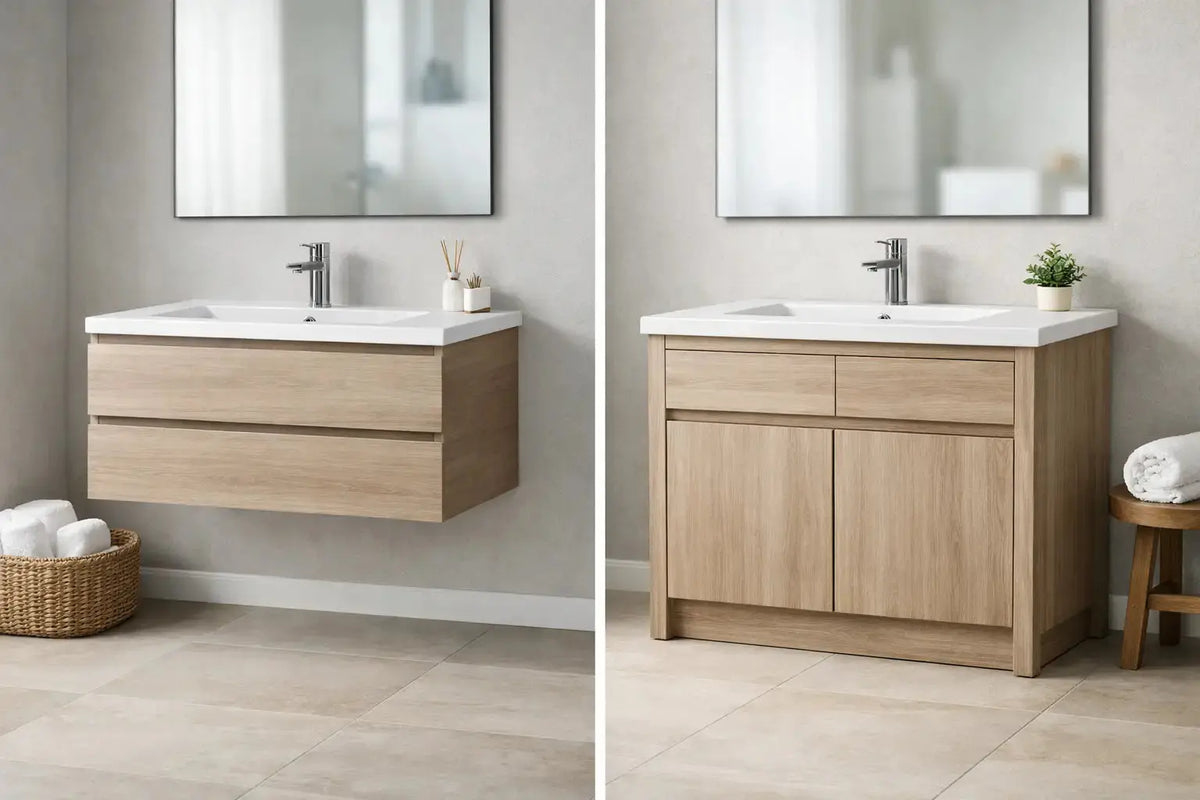 Wall Mounted vs Floor Standing Vanity Choices