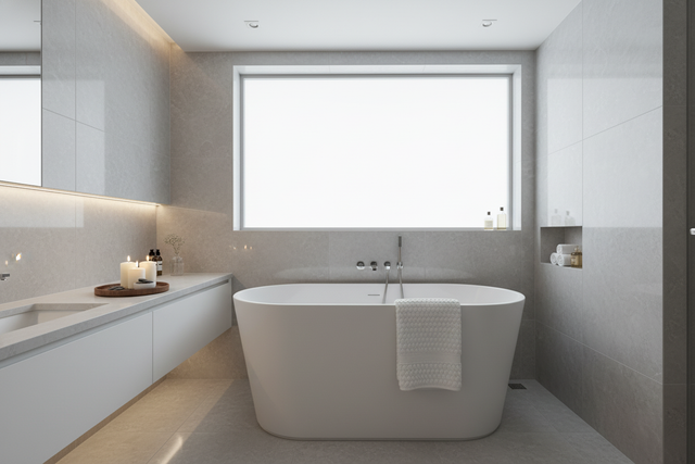 現代極簡浴室設計，港式迷你浴缸營造高級舒適的居家沐浴空間
