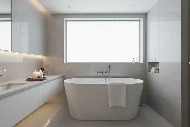 現代極簡浴室設計，港式迷你浴缸營造高級舒適的居家沐浴空間