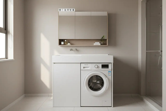 洗衣機頂洗手盆，狹小居所救星，提升小空間奢華感與收納效率