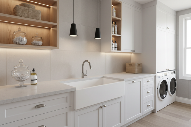 現代豪華洗衣槽安裝指南，打造高端質感洗衣空間靈感