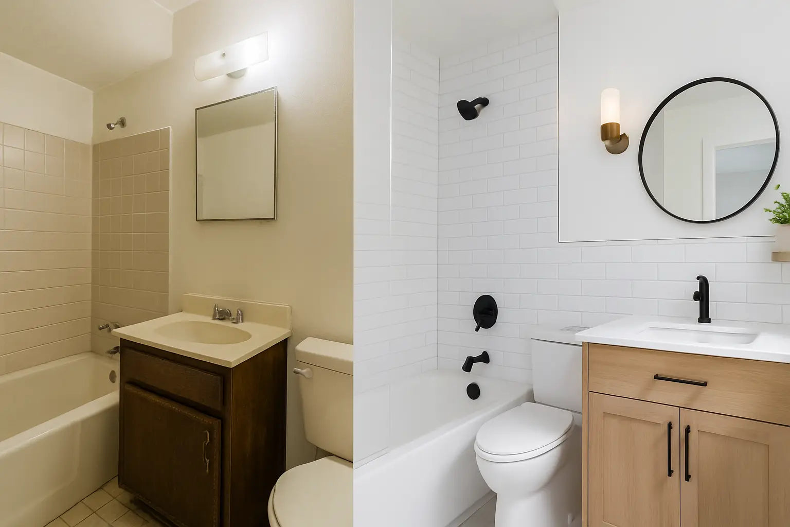 Bathroom Before and After That Feels Designed