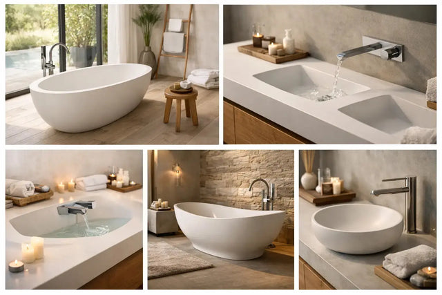 5 Spa Bathroom Solid Surface Examples to Consider