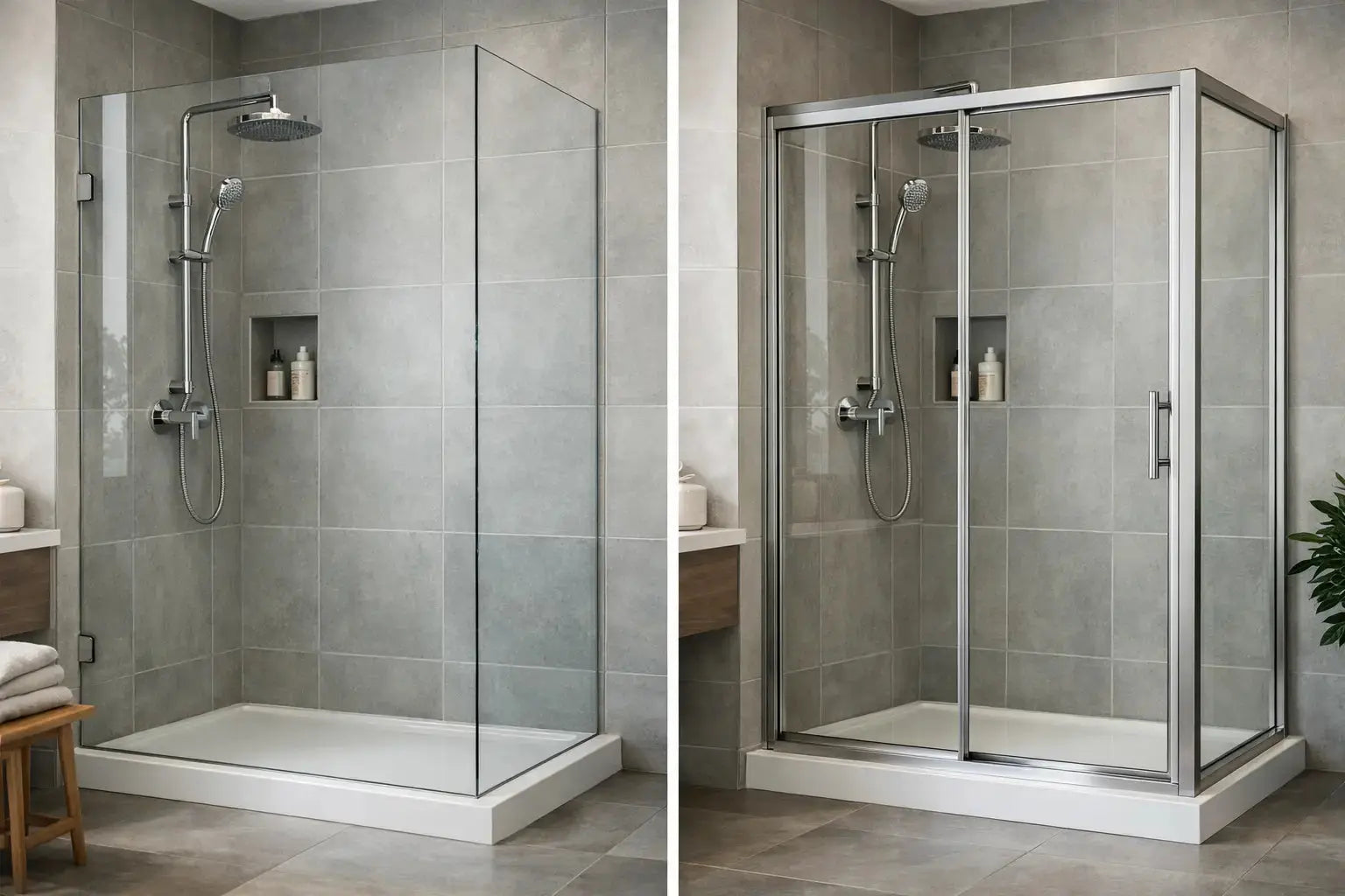 Frameless vs Framed Shower Screen