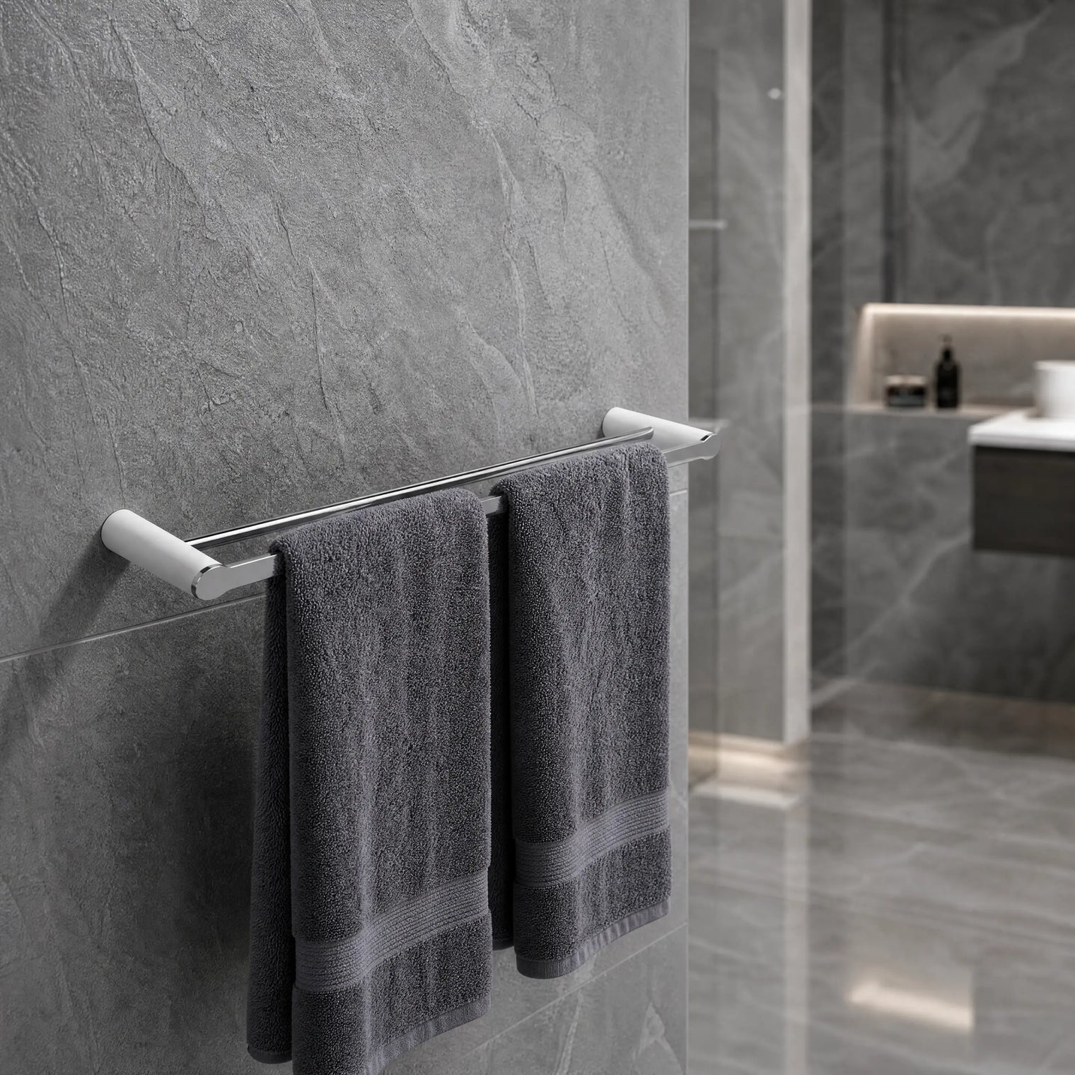 NUUK Double Towel Rail 60