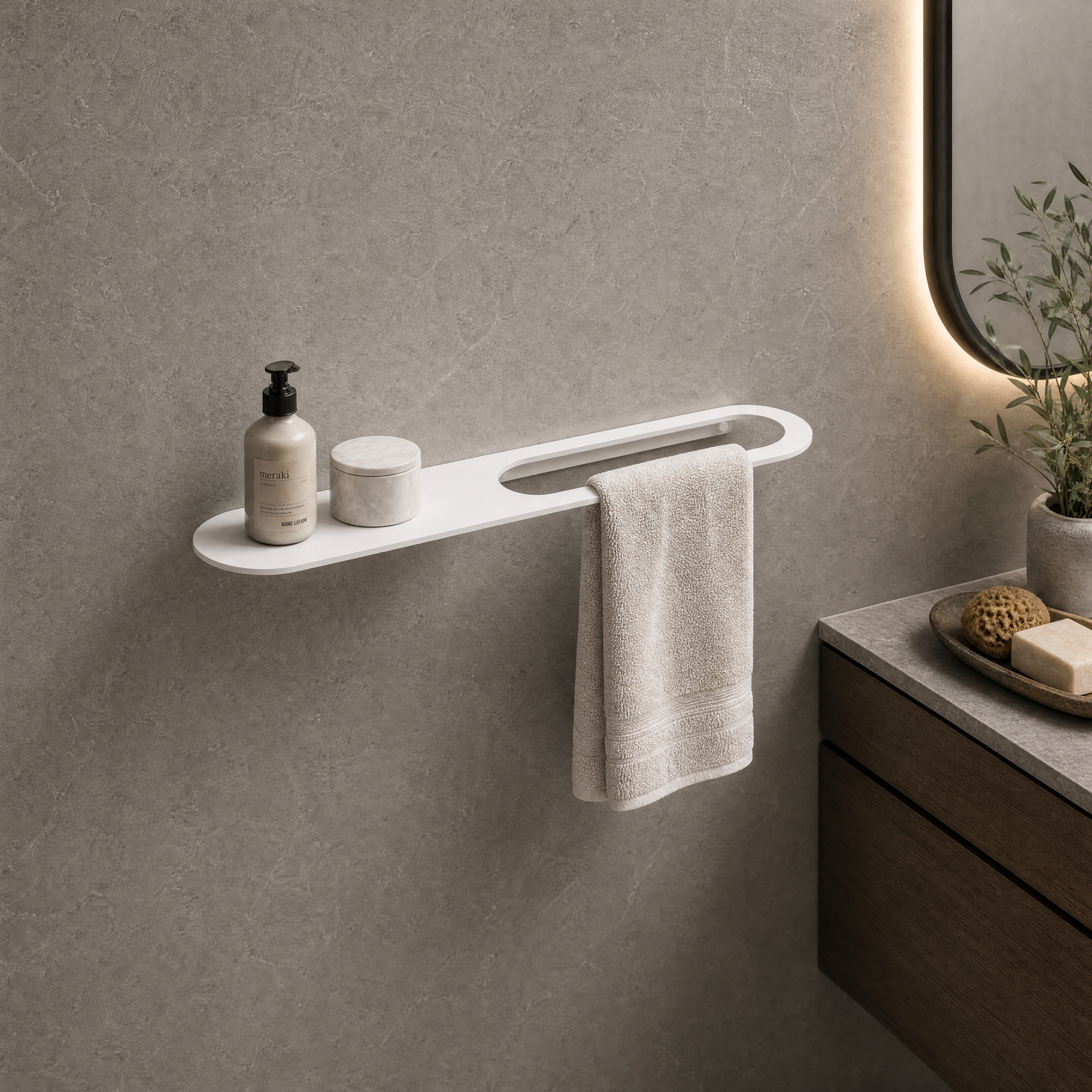 BARN Towel Rail 50 w/Shelf