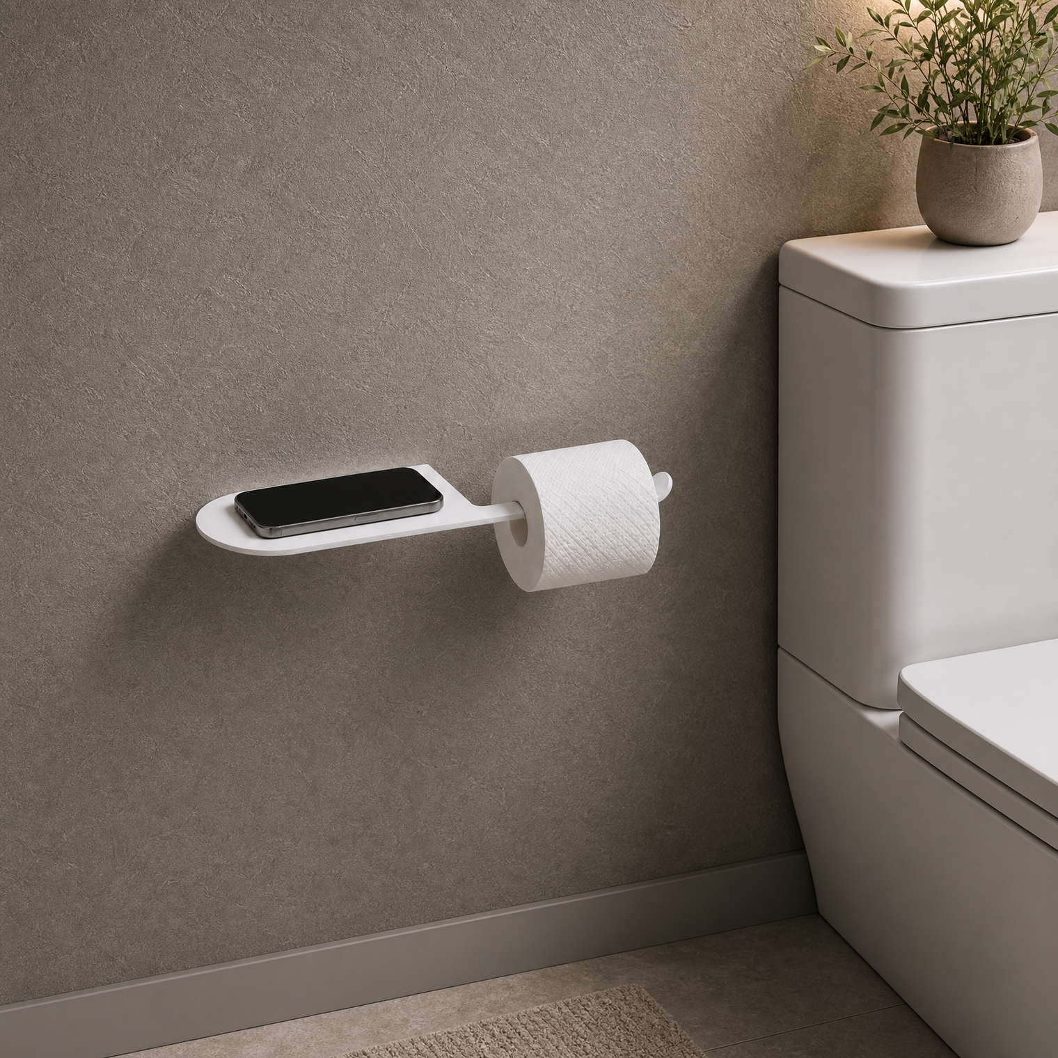 BARN Toilet Roll Holder w/shelf
