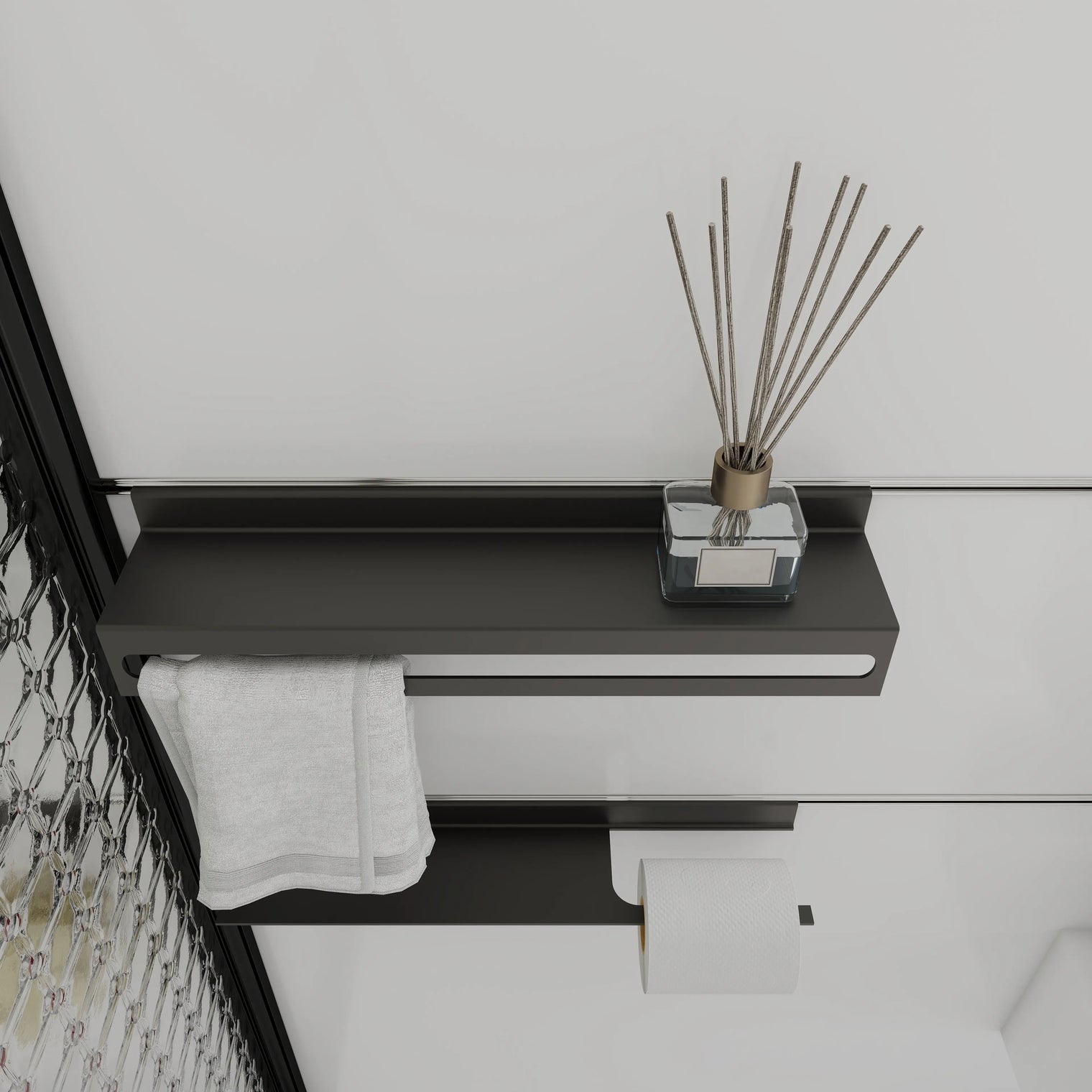 ELEMENTS ACCESSORIES Towel Holer (w/Tray) INFINITE BATH