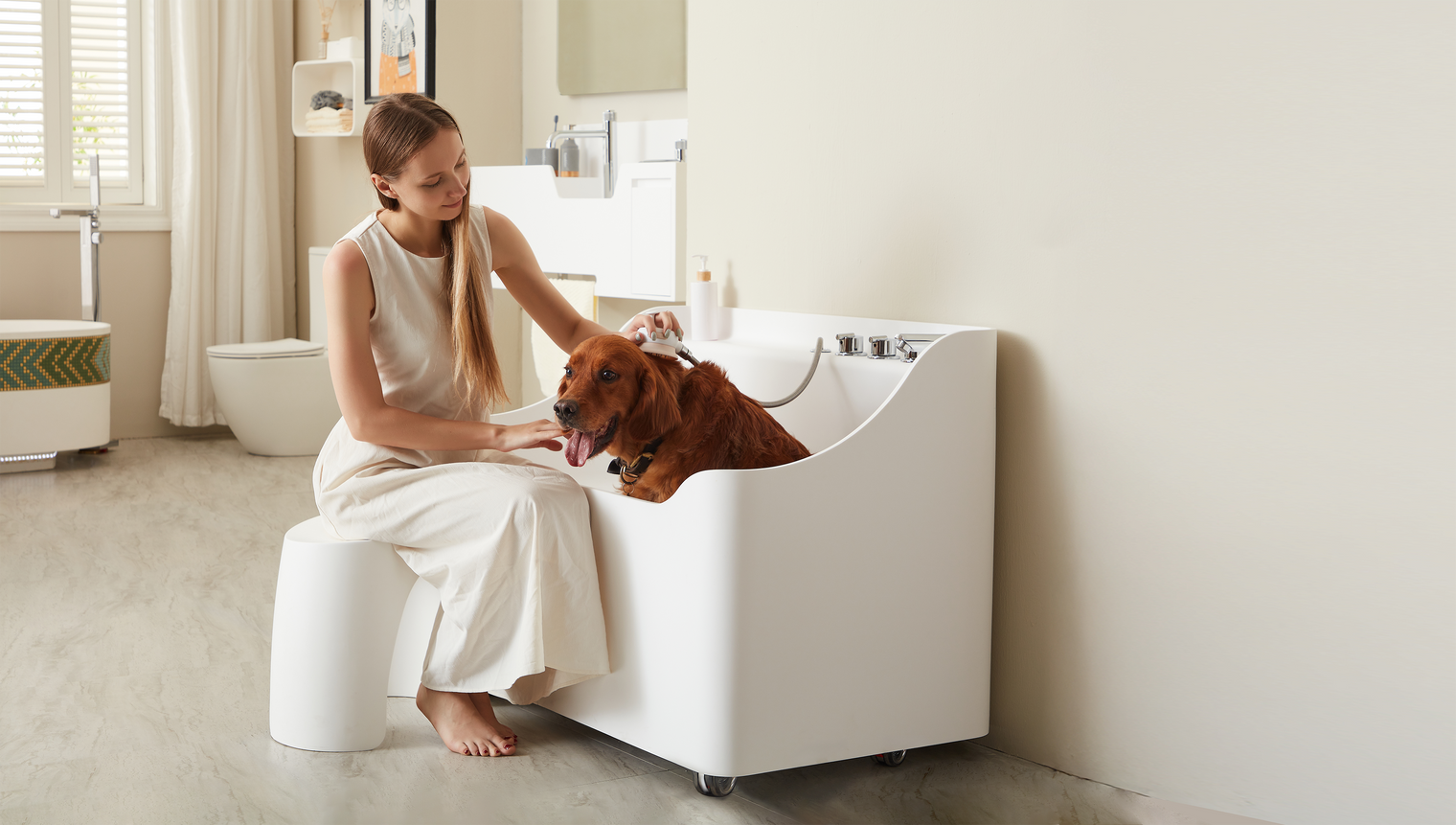 Doggie Bath (Large Breed)-BATHTUBS-doggie bath, dog bathtub, puppy bathtub,寵物浴缸,可移動浴缸,pet bathtub, 大型犬浴缸，小型犬浴缸, 犬隻浴缸，狗狗浴缸,Dog Grooming Bath Tub, animal bathtub, cat bathtub, Small pet bathtub hk,寵物沖涼,寵物洗澡