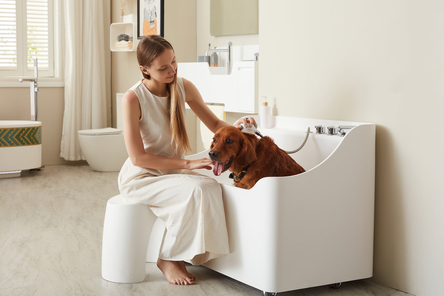 Doggie Bath (Large Breed)-BATHTUBS-doggie bath, dog bathtub, puppy bathtub,寵物浴缸,可移動浴缸,pet bathtub, 大型犬浴缸，小型犬浴缸, 犬隻浴缸，狗狗浴缸,Dog Grooming Bath Tub, animal bathtub, cat bathtub, Small pet bathtub hk,寵物沖涼,寵物洗澡