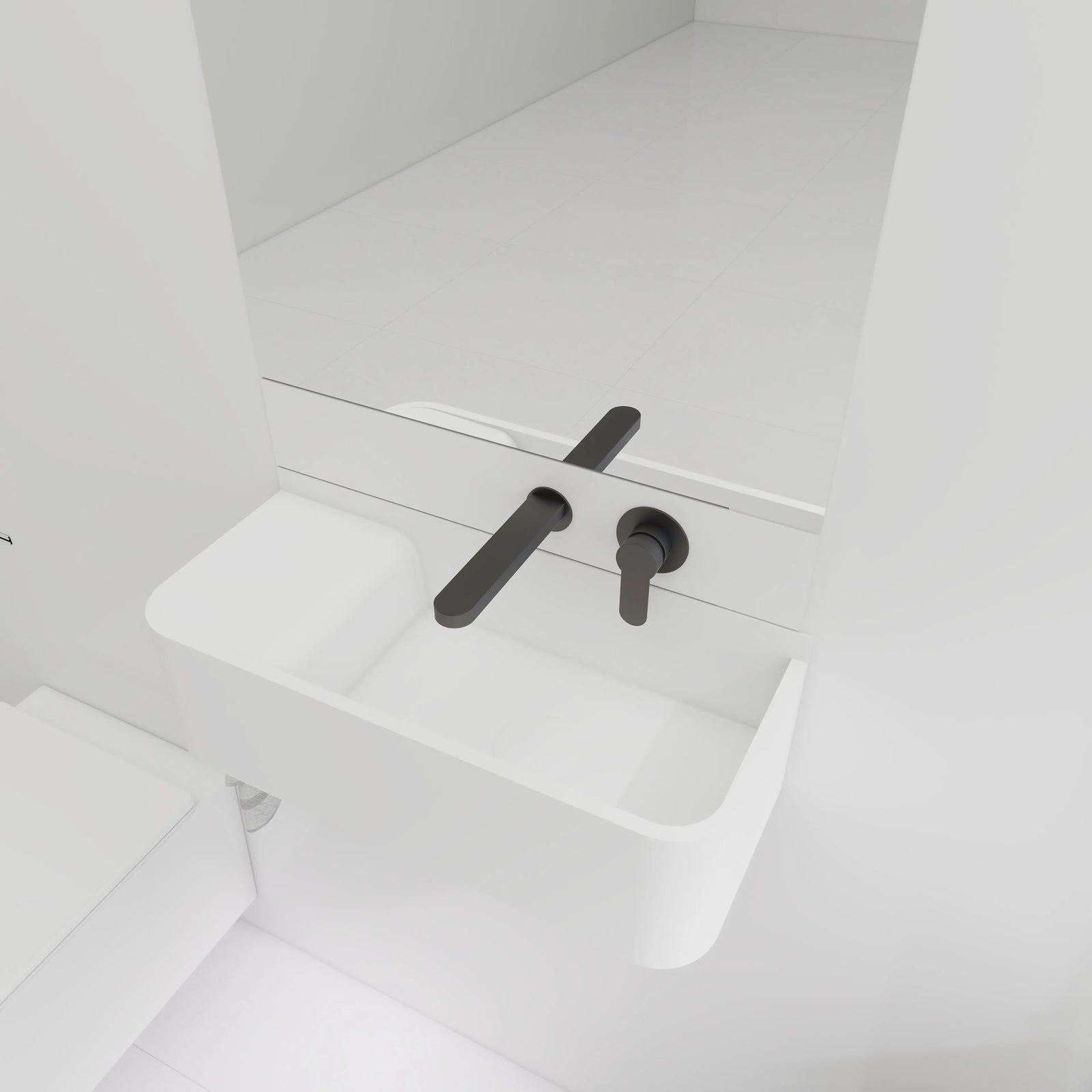 ELEMENTS Wall-Mount Washbasins Bowl on Right INFINITE BATH