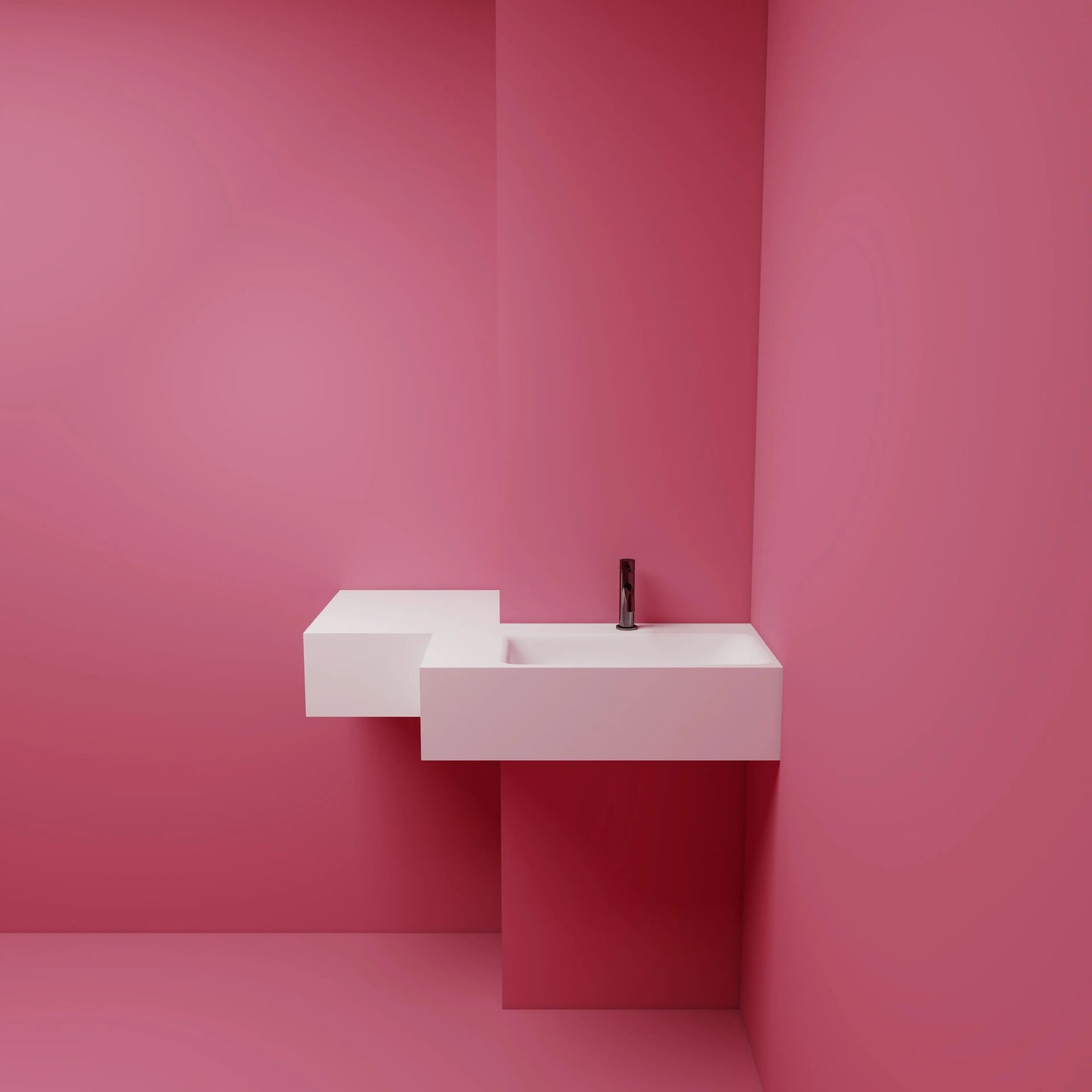 CUT-TO-FIT Modules Basin on Right INFINITE BATH