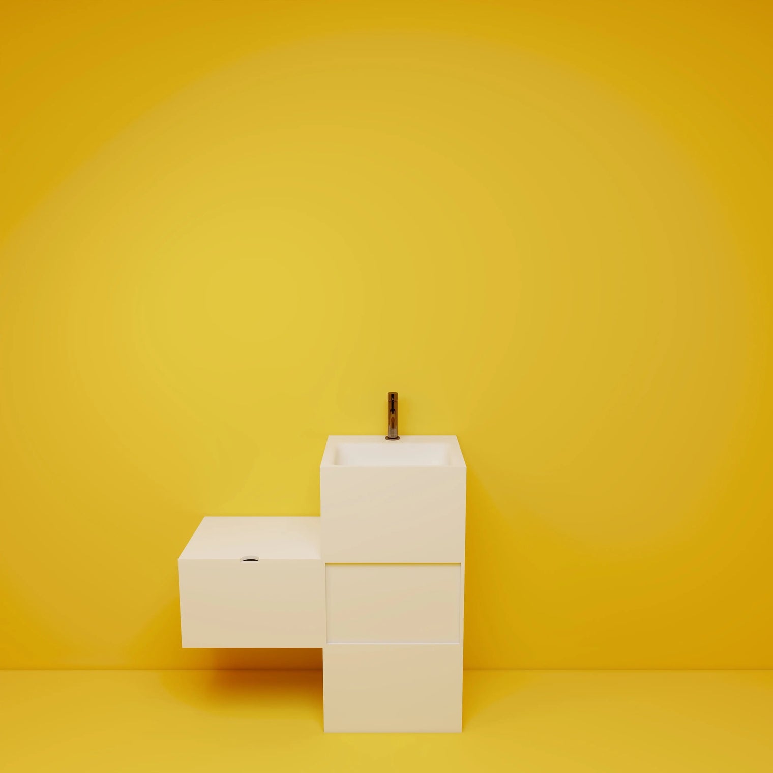 TETRIS Pedestal Modules TETRIS T Cosmetic Drawer on left