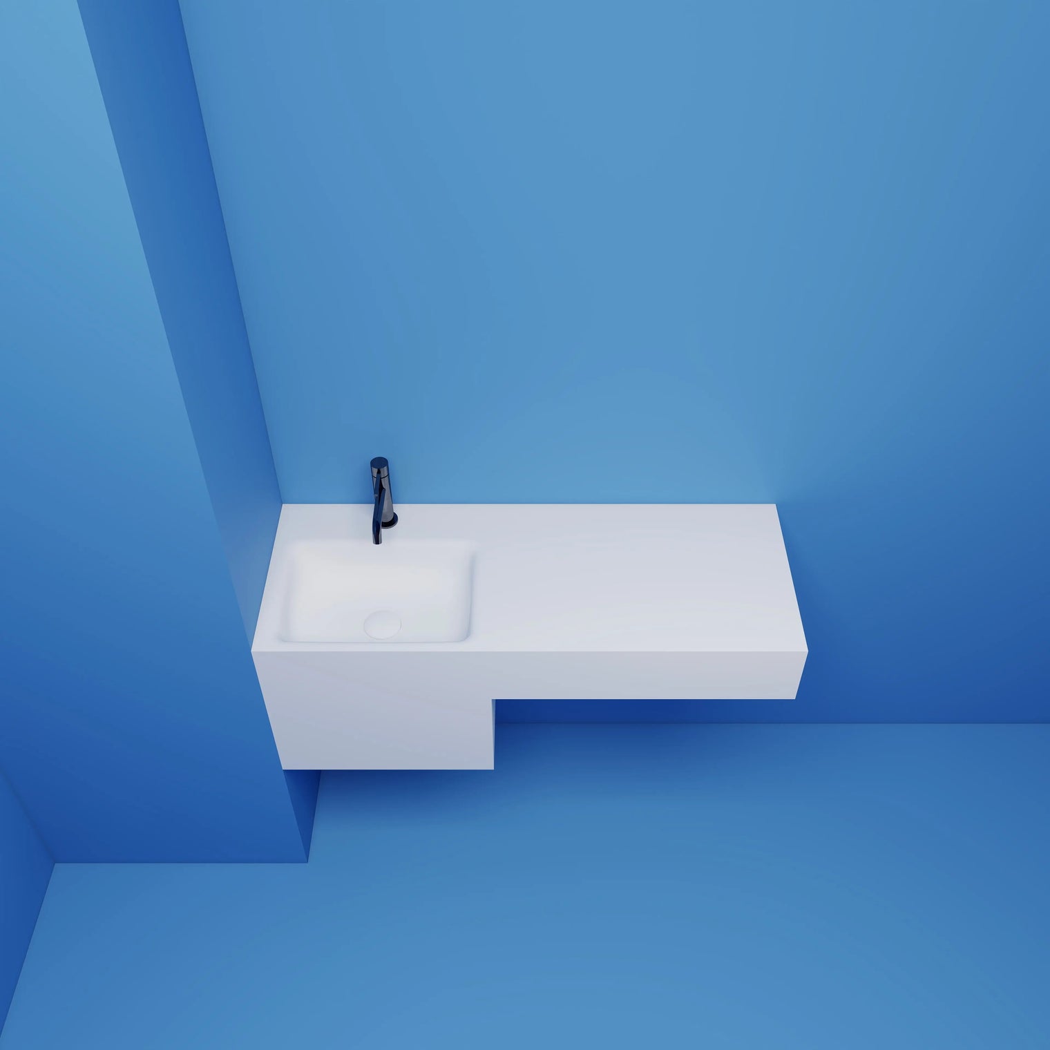 TETRIS CUT-TO-FIT Basin on left INFINITE BATH