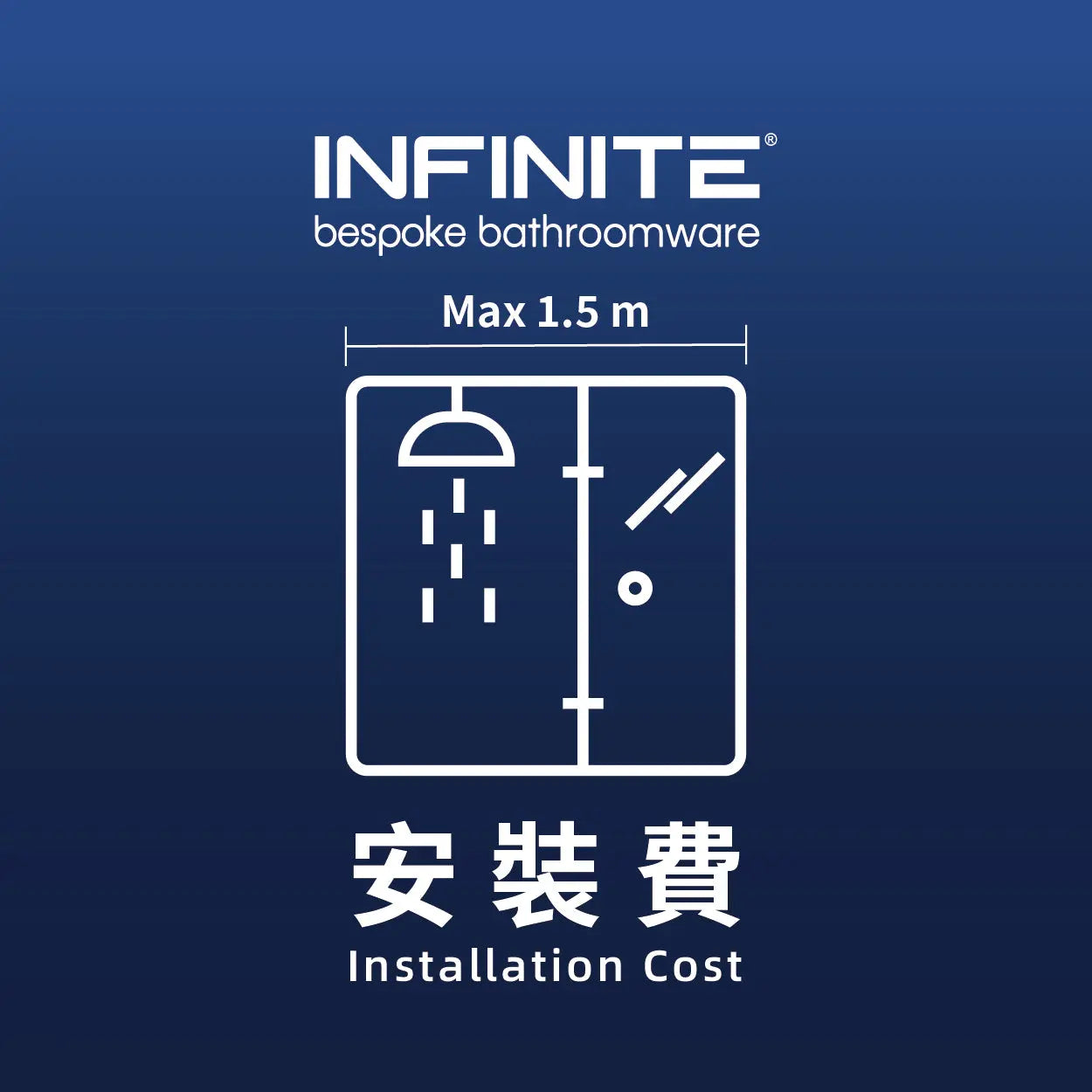 Installation service fee (Shower Screen length 1.5m or less)