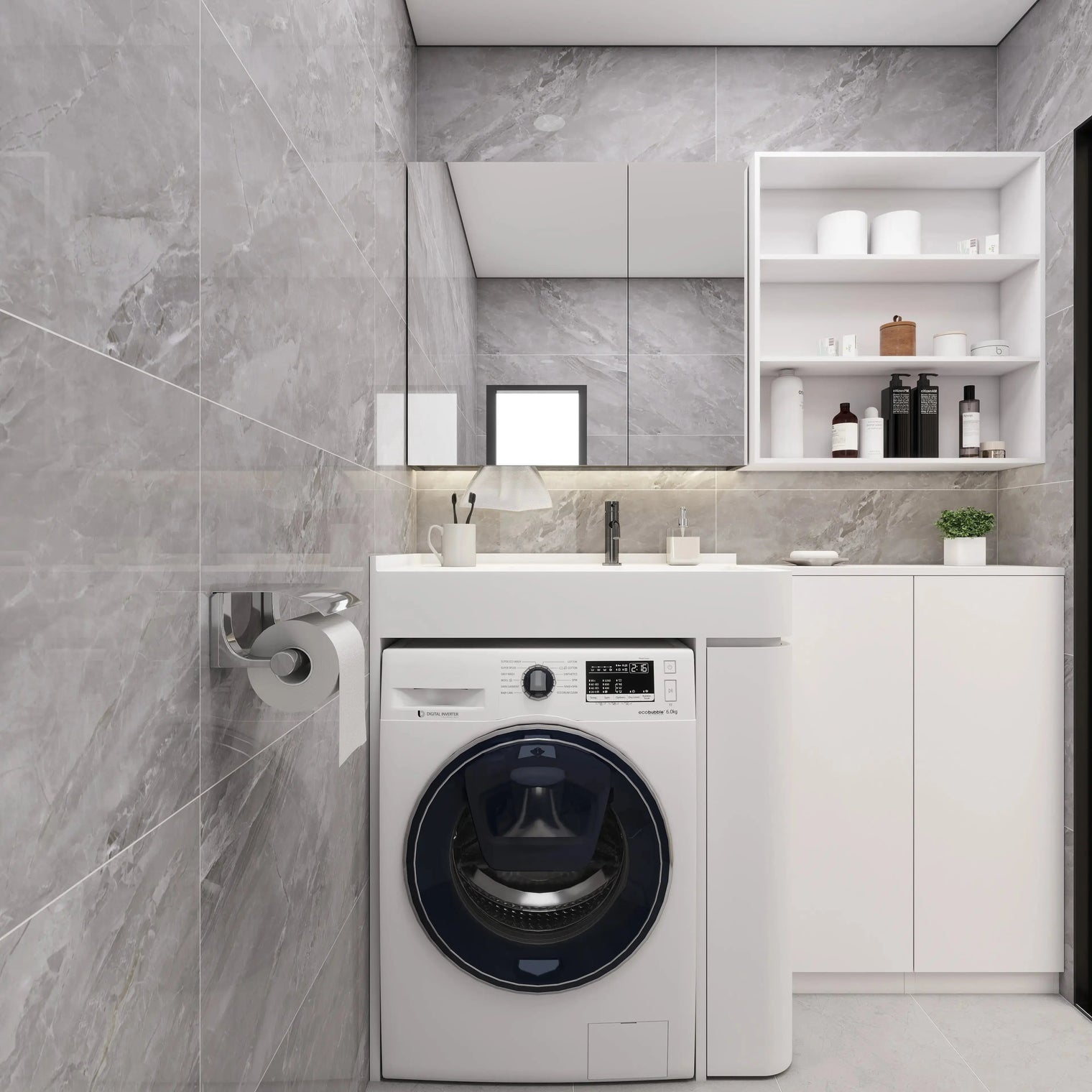 PURE Laundry Sink 85RH Curve Combo