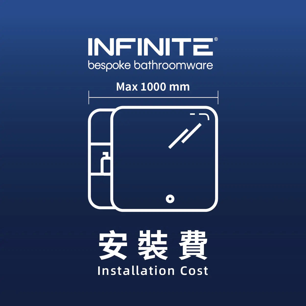 Installation service fee (LED Mirror Cabinet length 1m or less)