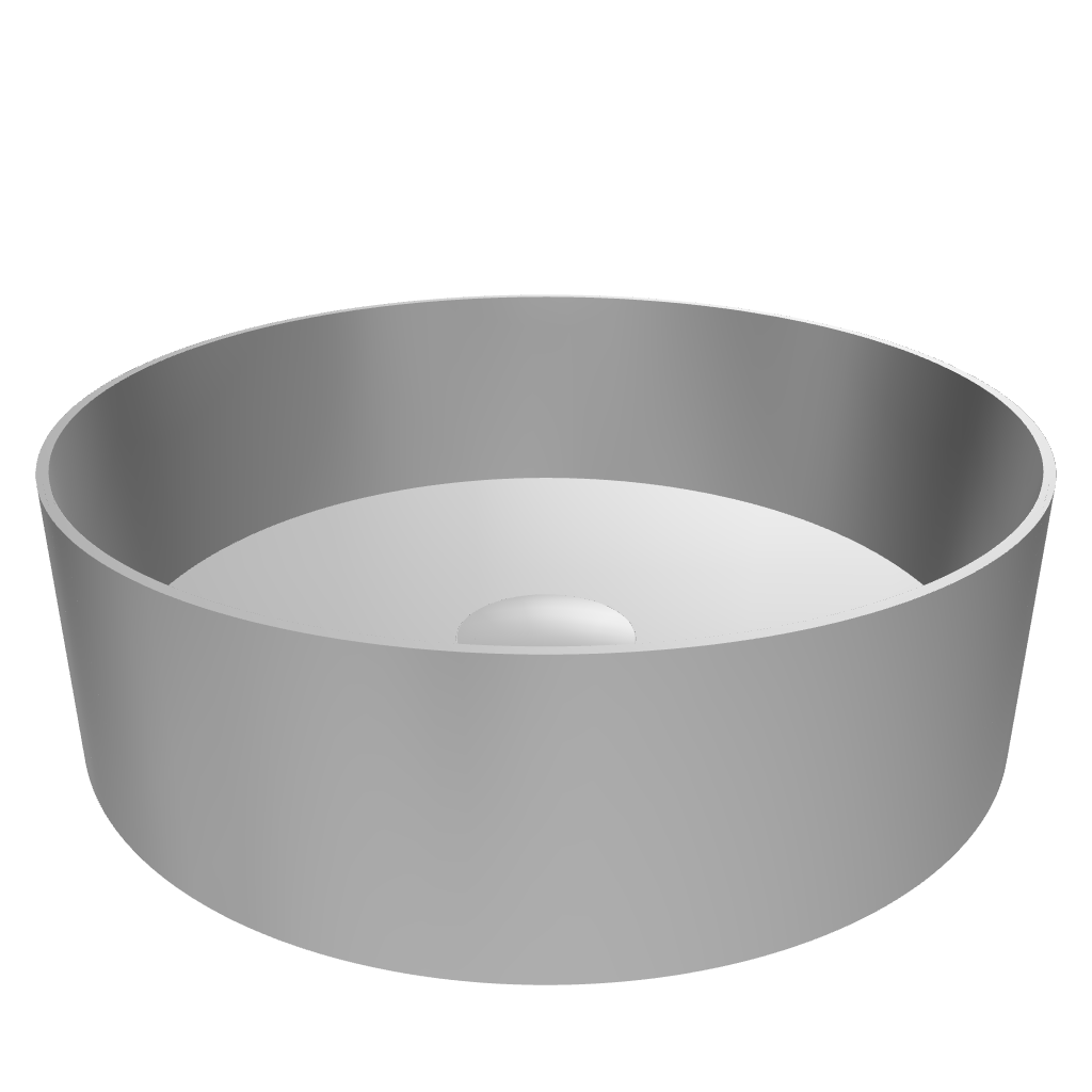 PAVIA D40 Designer Round Stainless Steel Overcounter Washbasin PAVIA系列40CM圓型不鏽鋼設計師檯上式臉盆採用特別溢水設計