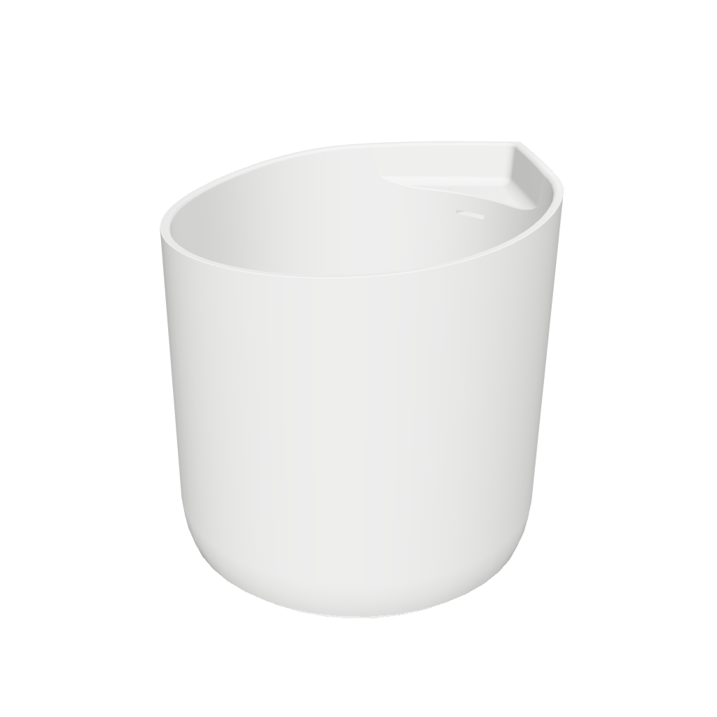 Rovigo 78 Freestanding Designer Round Solid Surfaces Corner Bathtub Rovigo系列70cm圓型人造石設計師獨立角落式蝸居浴缸採用特別溢水設計