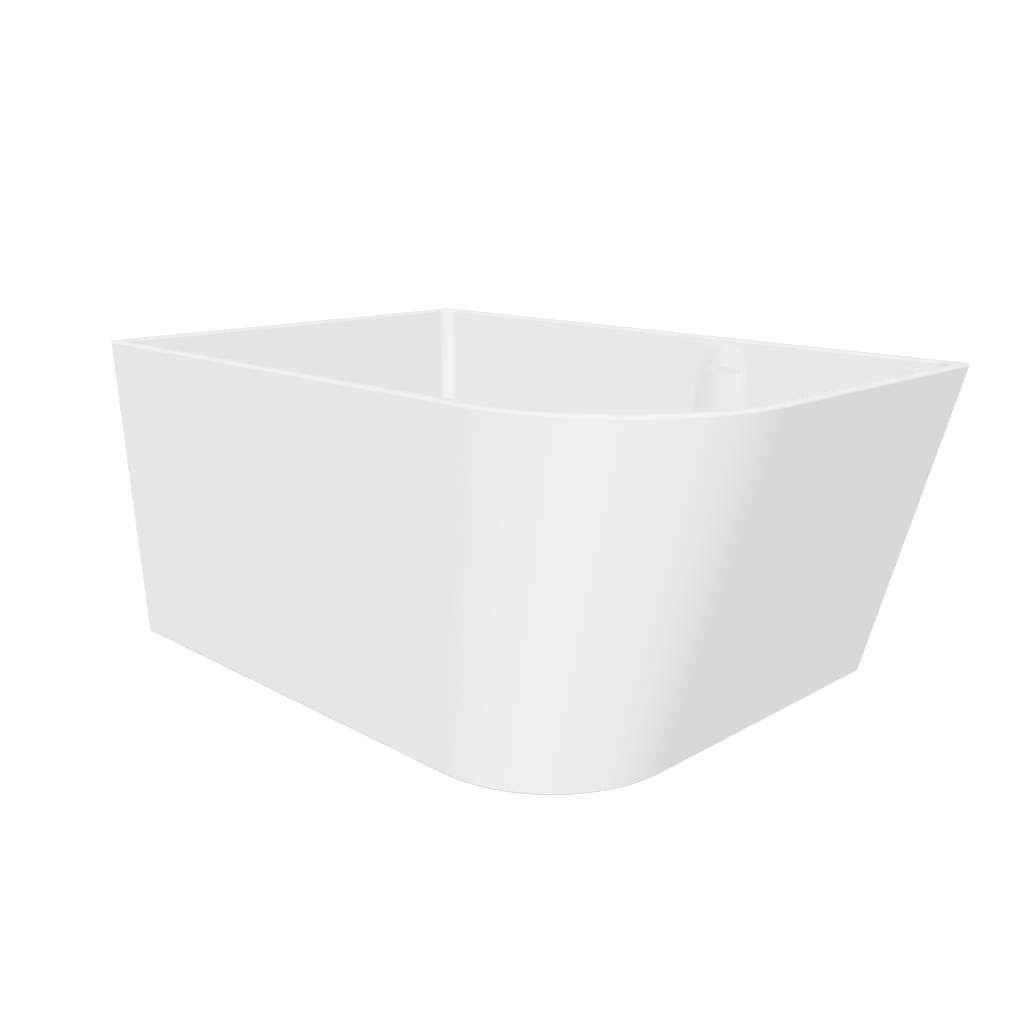 Siena 120R Freestanding Designer Quarter Soild Surfaces Corner Bathtub Siena系列1米2矩型人造石設計師獨立角落式蝸居浴缸採用特別溢水設計