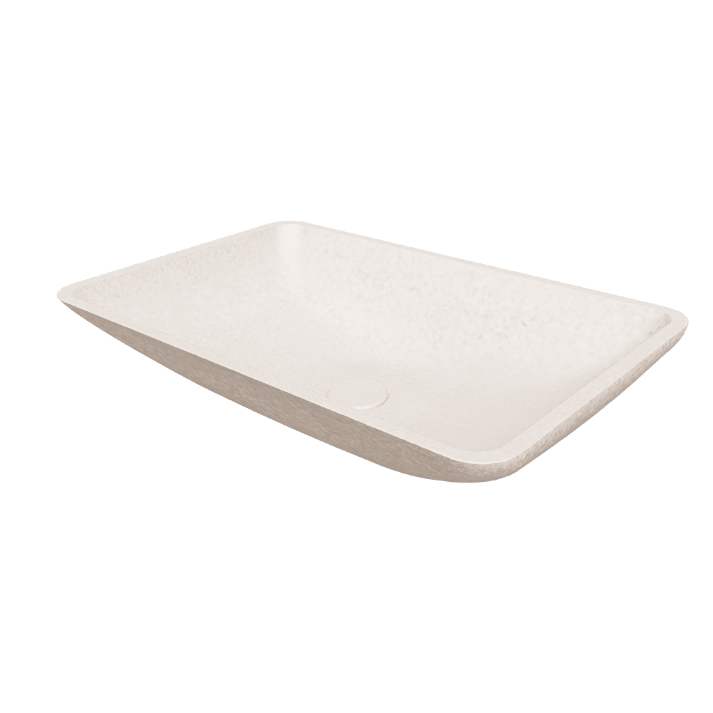 CATANIA 56.5 Designer Rounded Rectangle Concrete Overcounter Washbasin CATANIA系列圓角長方型水泥設計師檯上式臉盆採用特別溢水設計