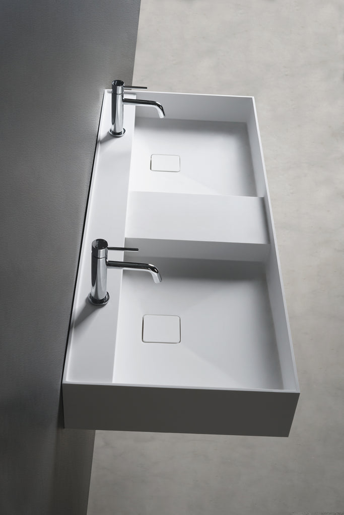 INFINITE | CUBE-X WM 120DB | Wall Mount Washbasin | INFINITE Solid Surfaces