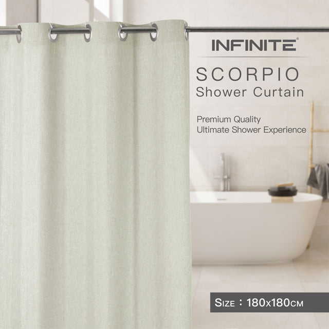 SCORPIO Shower Curtain-Shower Curtains-INFINITE-訂造洗手盆,浴室翻新, small size bathtubs, custom-made bathtub HK,freestanding bathtub Hong Kong, 獨立式 浴缸 香港, premium bathtub brands HK, Where to buy bathtubs in Hong Kong, best custom bathroom furniture HK, Infinite Bath, Infinite浴缸, Cloakroom,Vanities, Mirrors,Bathroom Furniture, 浴室裝修,浴室 櫃 訂造