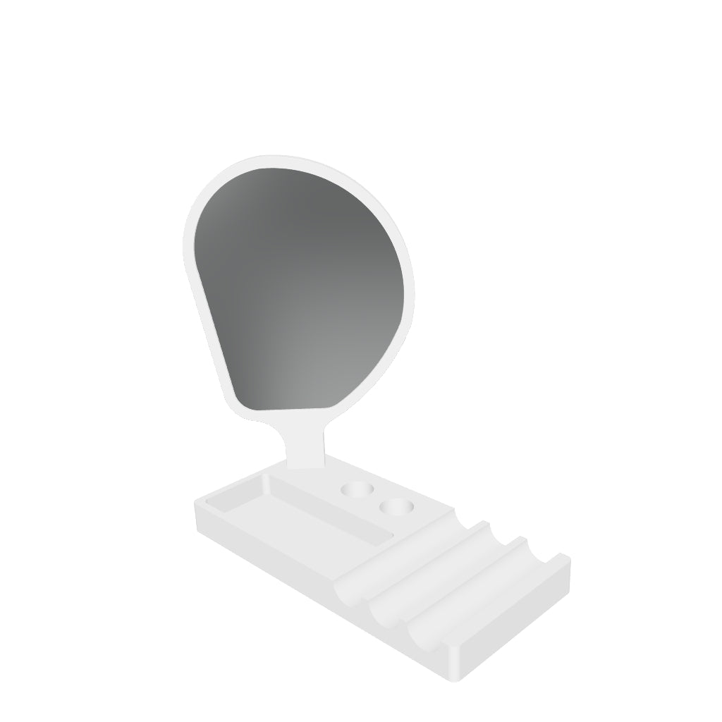 INFINITE | 192 Cosmetics Tray with Mirror | INFINITE Solid Surface