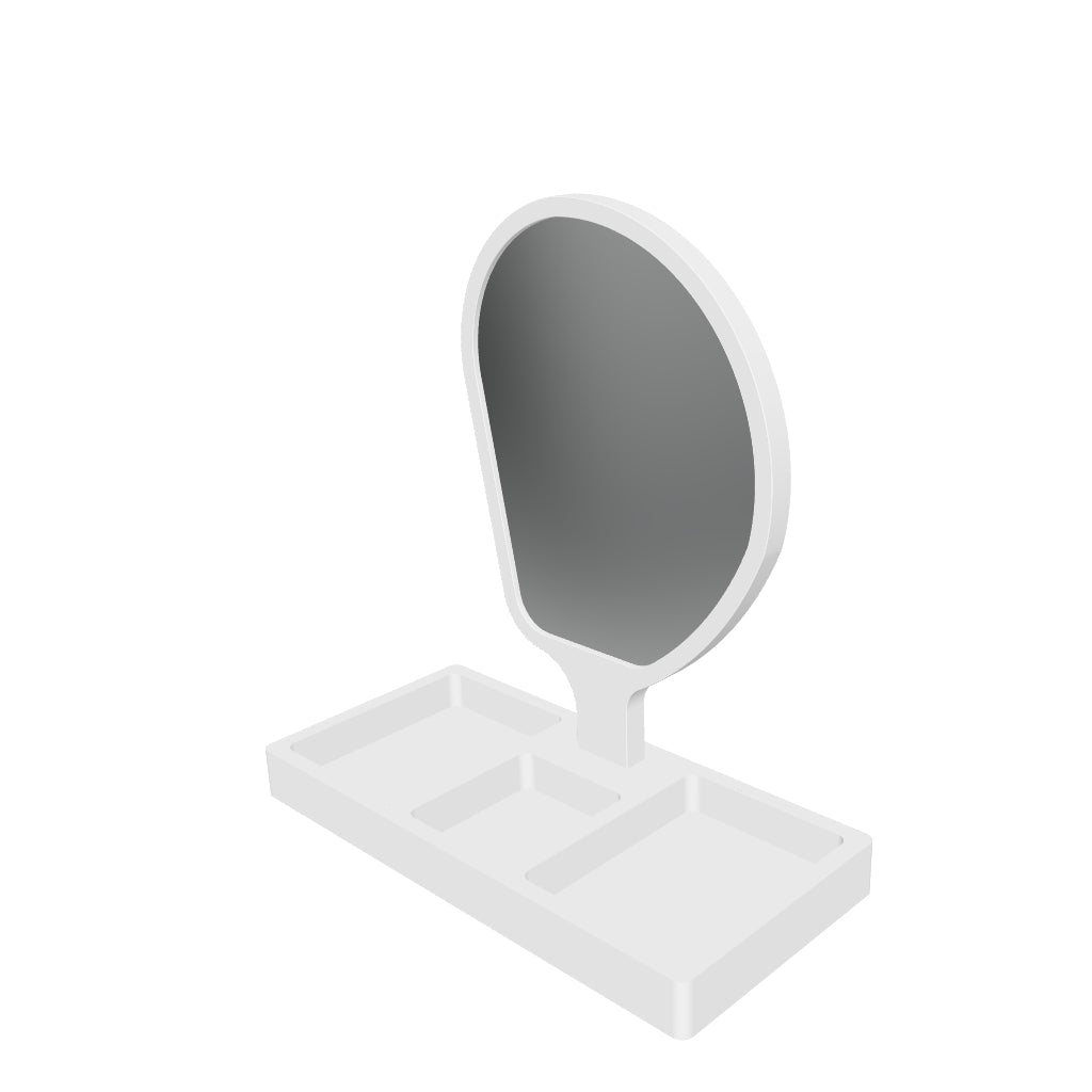INFINITE | 193 Cosmetics Tray with Mirror | INFINITE Solid Surface